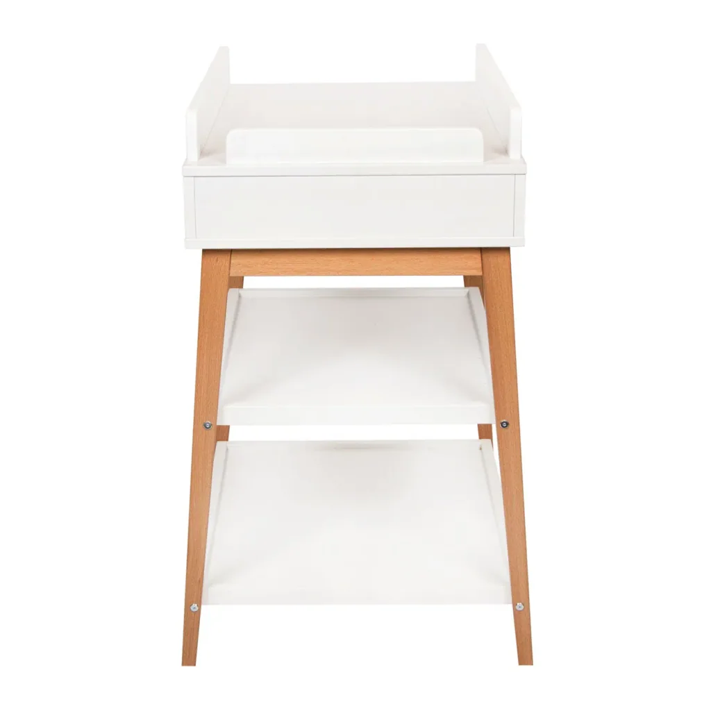 Quax verschoontafel - Hip met lade, Kleur: Witte Naturel