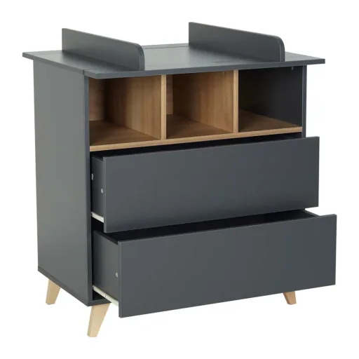 Quax Loft babybedje antraciet 60 x 120