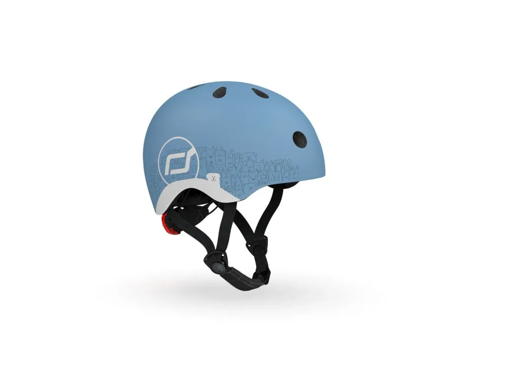 Scoot & Ride Helm, Reflecterende helm XXS-S, Kleur: Staal