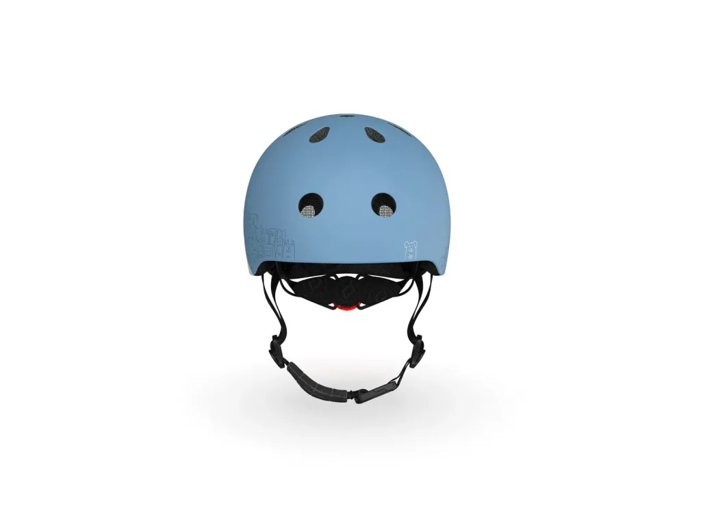 Scoot & Ride Helm, Reflecterende helm XXS-S, Kleur: Staal