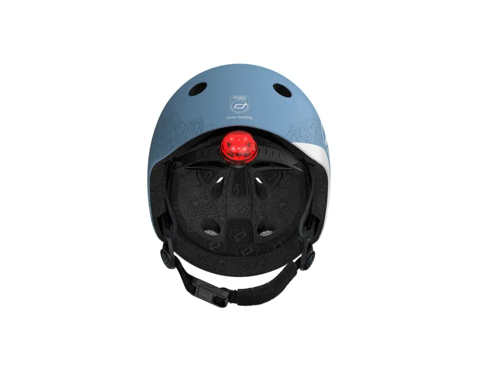 Scoot & Ride Helm, Reflecterende helm XXS-S, Kleur: Staal