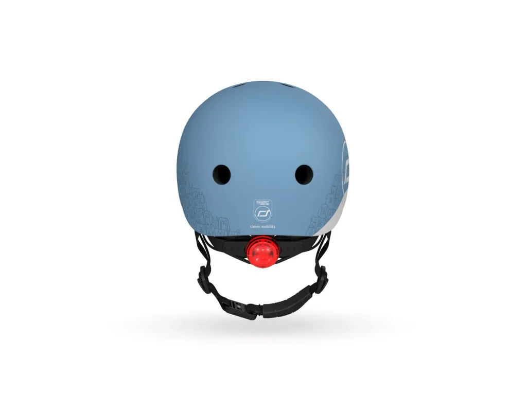 Scoot & Ride Helm, Reflecterende helm XXS-S, Kleur: Staal
