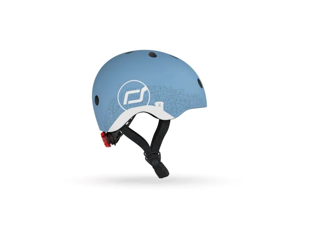Scoot & Ride Helm, Reflecterende helm XXS-S, Kleur: Staal