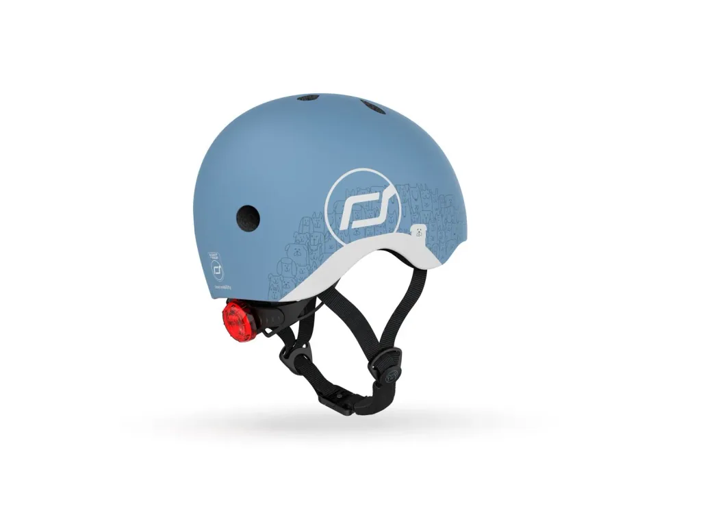 Scoot & Ride Helm, Reflecterende helm XXS-S, Kleur: Staal