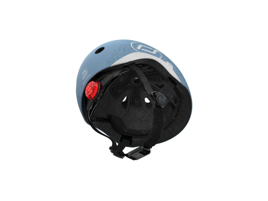 Scoot & Ride Helm, Reflecterende helm XXS-S, Kleur: Staal