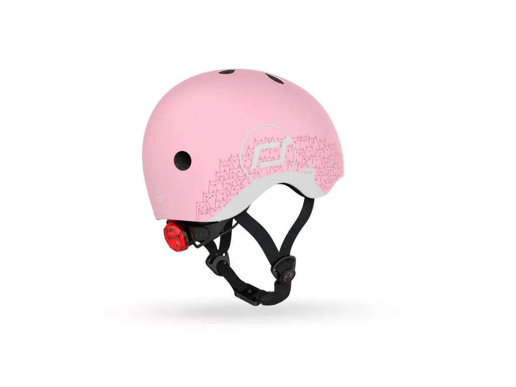 Scoot & Ride Helm, Reflecterende helm XXS-S, Kleur: roos