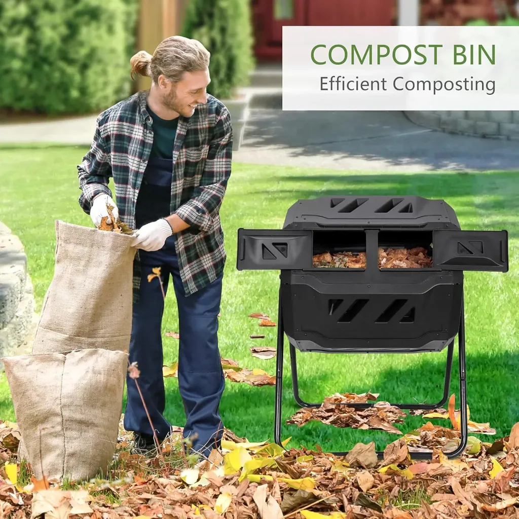 2-Chamber Roll composter 160 Liters (2x 80 Liters)