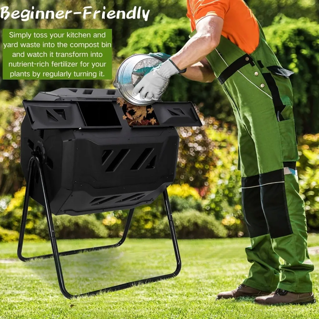2-Chamber Roll composter 160 Liters (2x 80 Liters)
