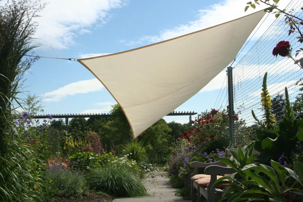 Rechthoekig zonneseil, waterafstotend, ivoor, 250 x 300 cm