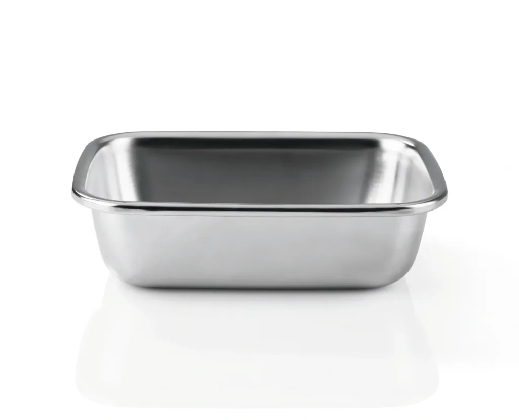 Stainless steel food storage container set, 8 pieces - microwave safe!