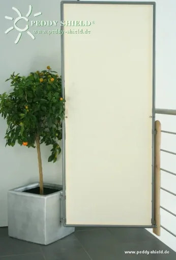 Paravent voor privacy en windbescherming 70x170 cm licht ivoor