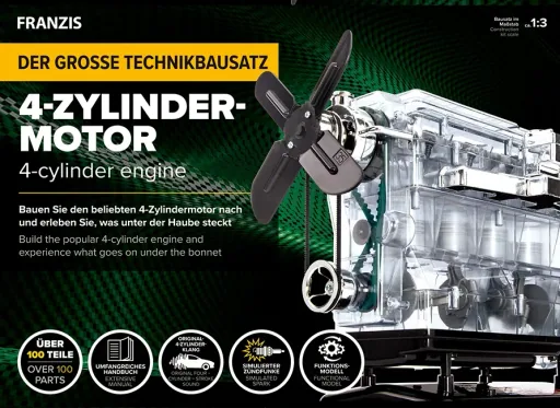 Grote techniekbouwpakket 4-cilindermotor