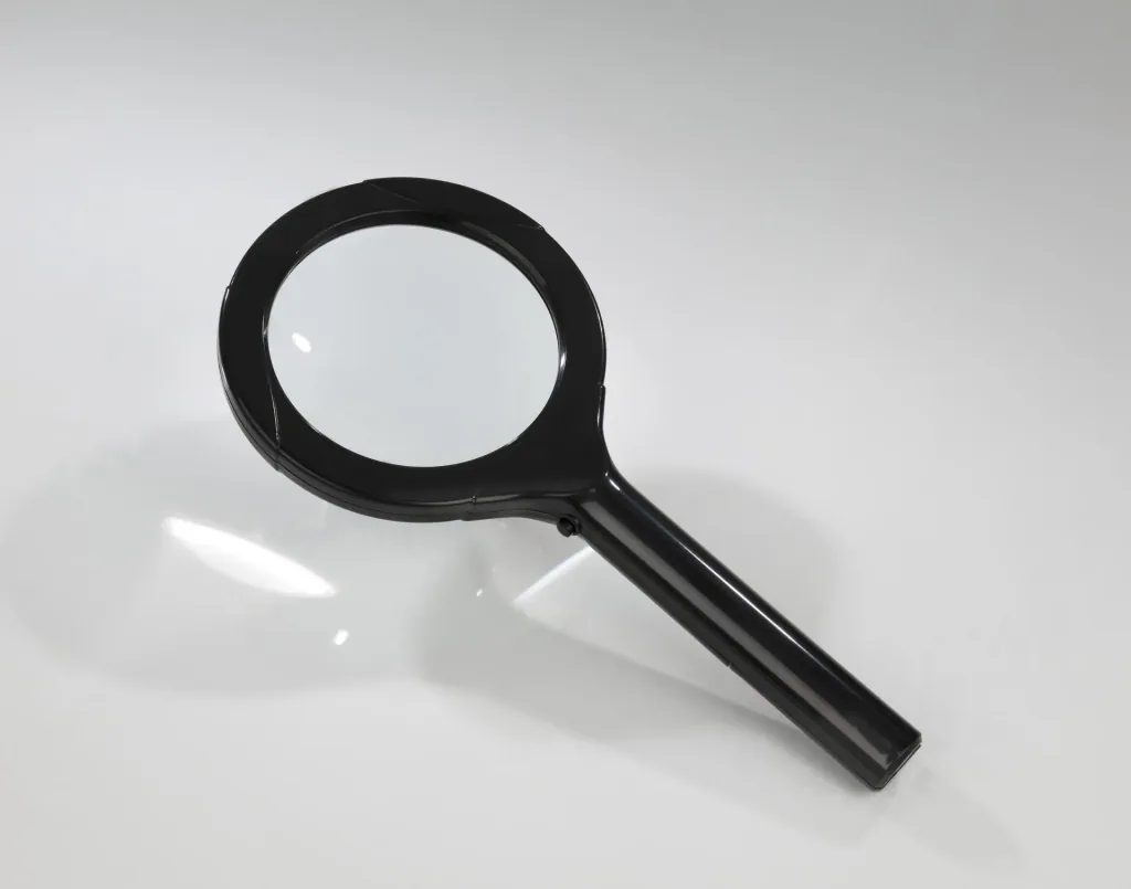 Magnifying glass with 15 LEDs, black