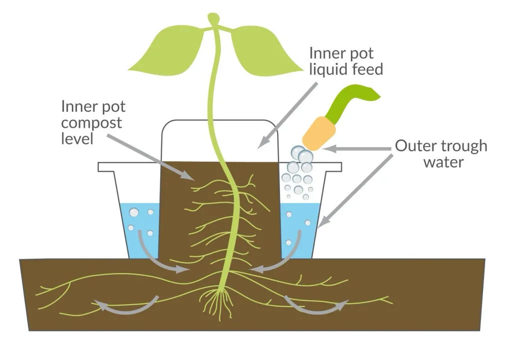 Plantenbak met waterreservoir