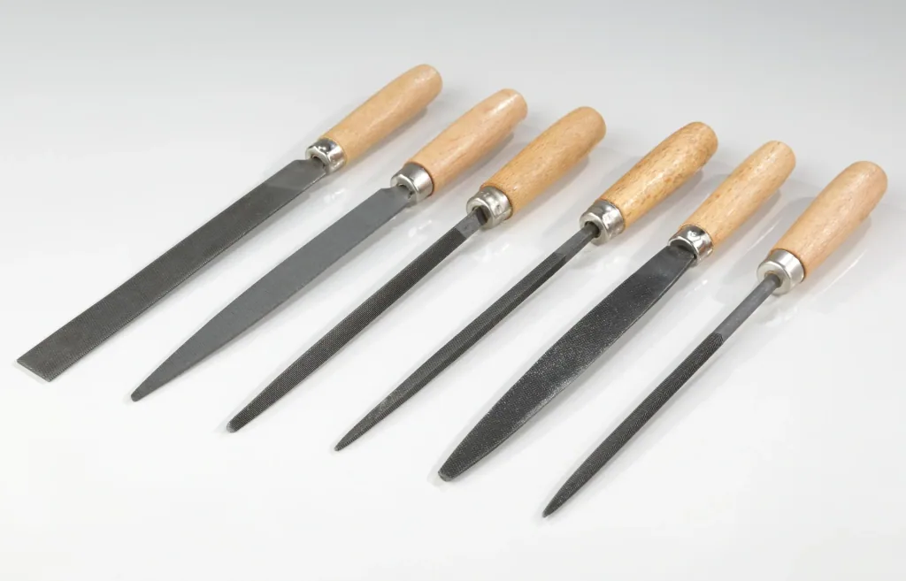Key file set in metal case, 6 pieces