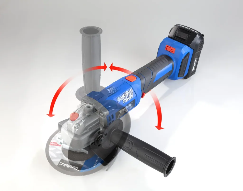 18V haakse slijper BL 125 mm WWSBL 125 (Accu en oplader niet inbegrepen)