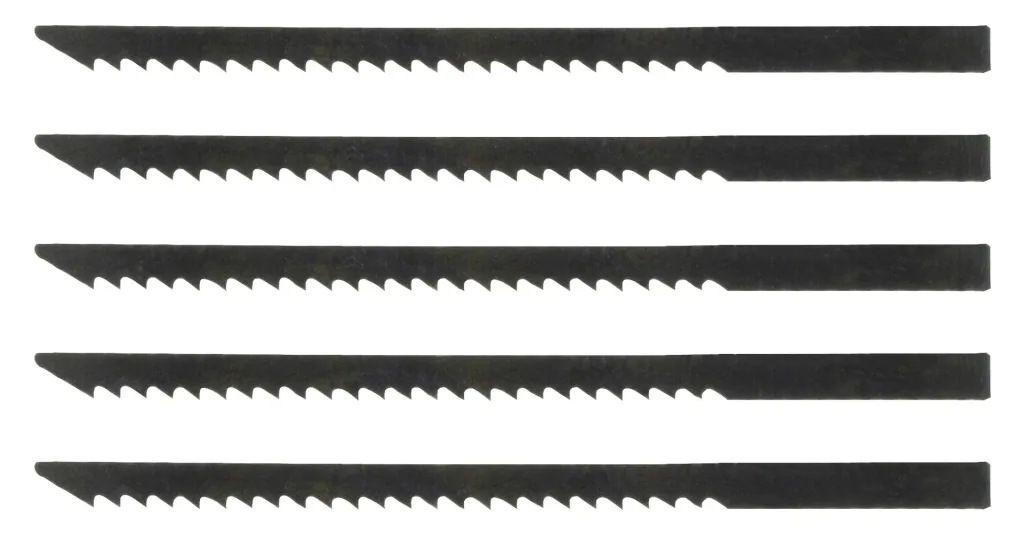 Mini jigsaw blade set, 5 pieces