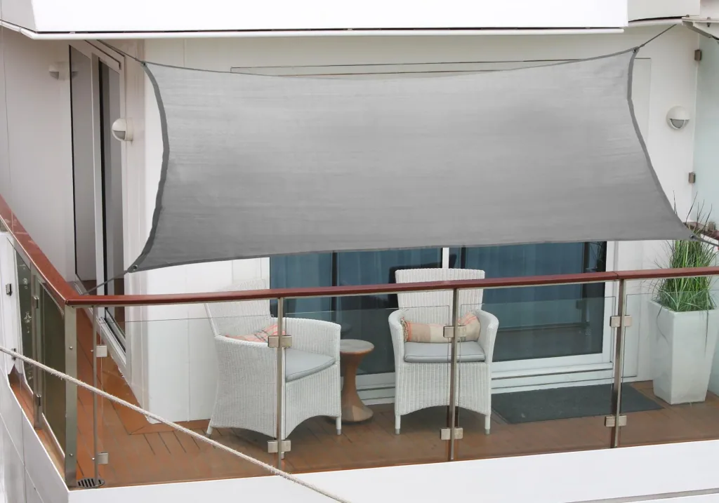 Rechthoekig zonnescherm voor balkon, antraciet, 270 x 140 cm