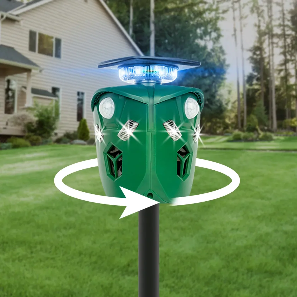 Dierenverjager met ultrasoon geluid + flitslicht "360"
