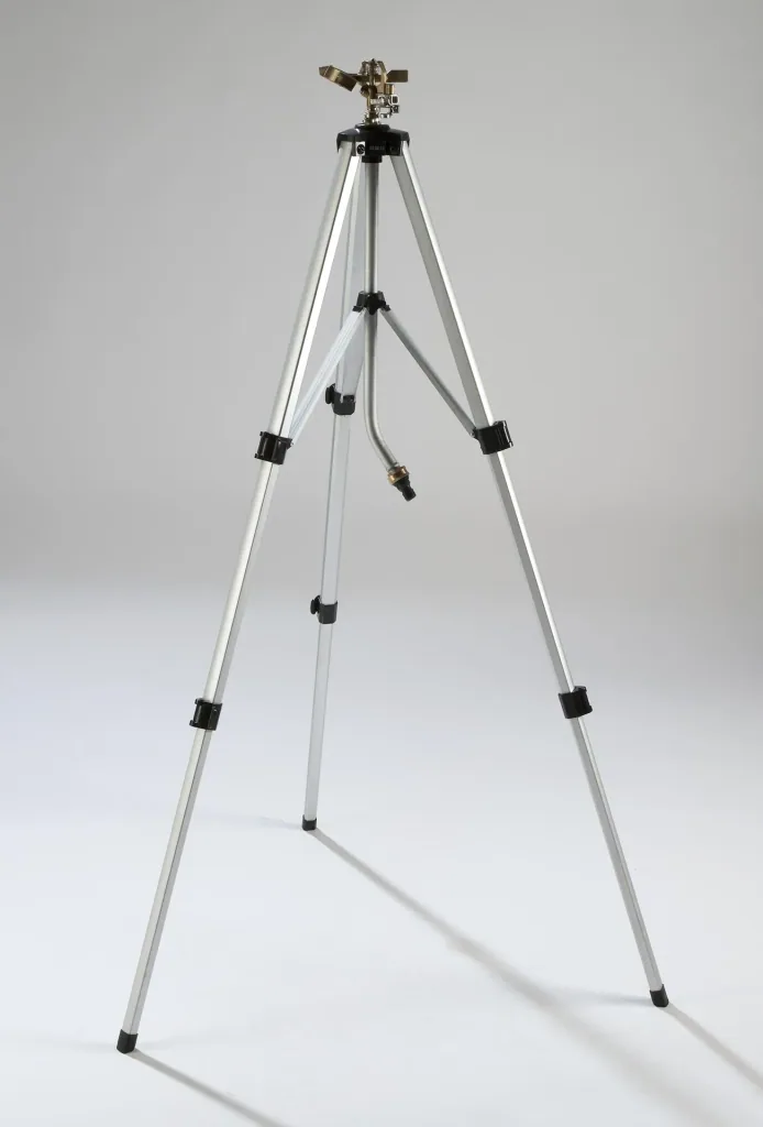 Professional impulse sprinkler, with telescopic tripod