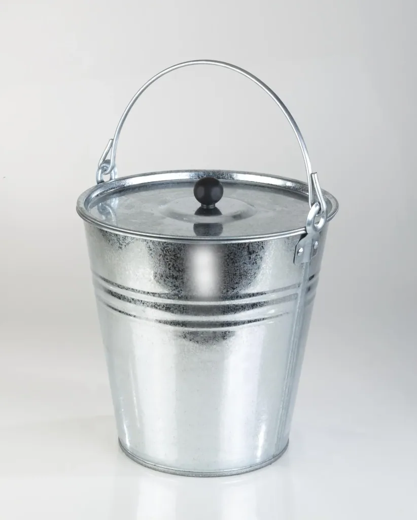 Set van 5 zinken emmers