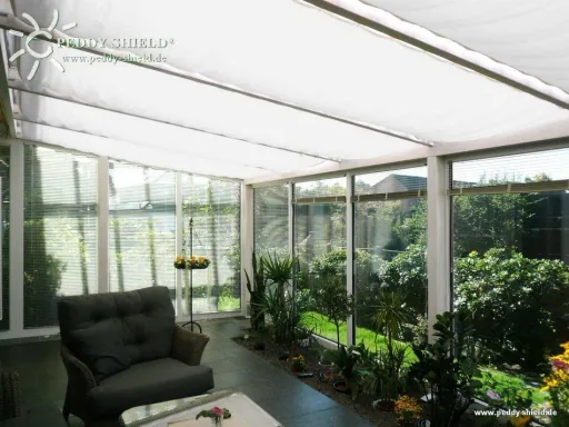 Zonnezeil met touwspanning, wit, 220 x 96 cm
