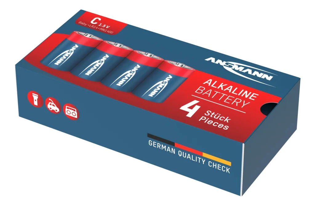 Alkaline batterij Baby C - 4 stuks