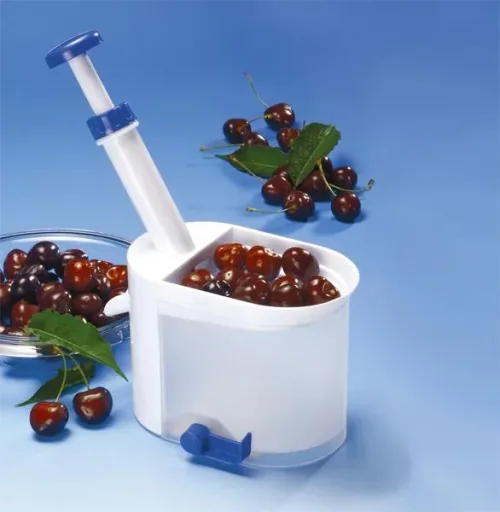 Kersenontkerner, wit/blauw