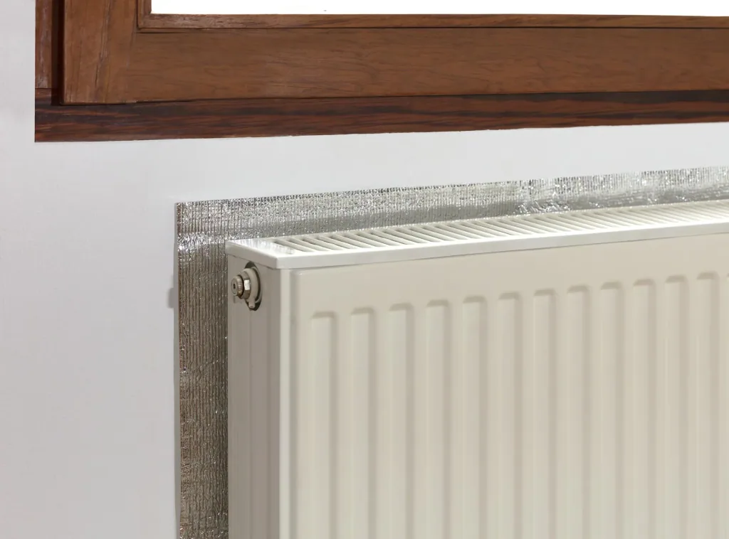Reflecterende folie voor radiator, zelfklevend