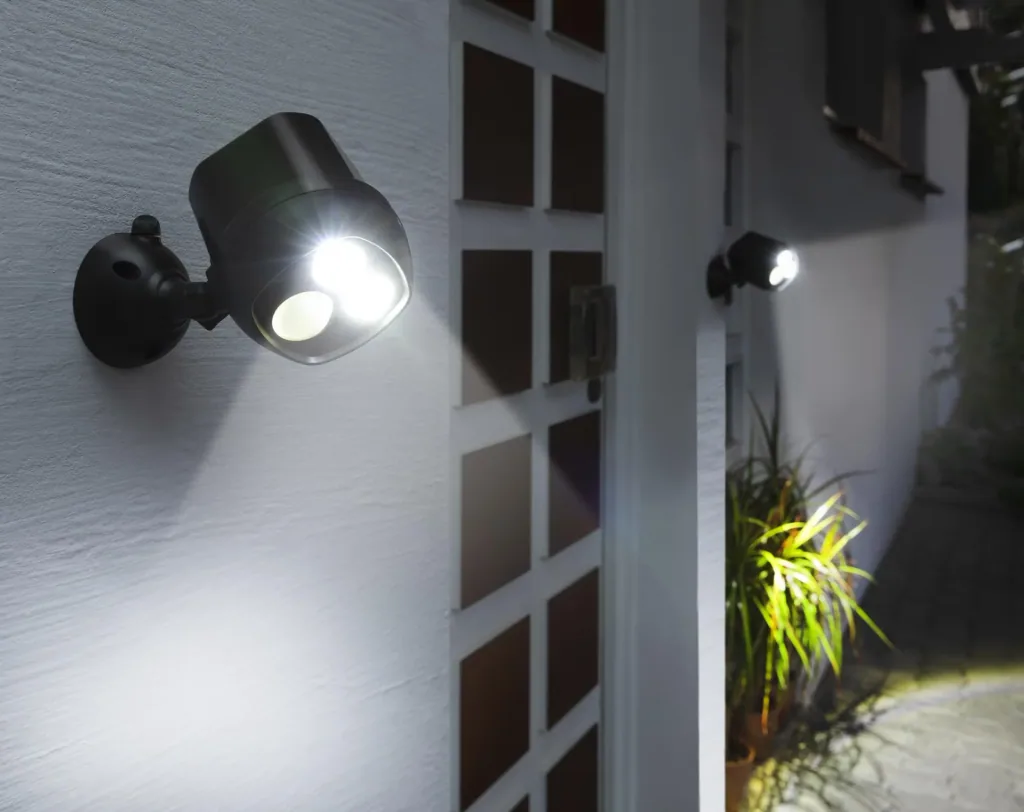 LED-veiligheidslicht met radiokoppeling, 2 stuks (Batterijen niet inbegrepen)