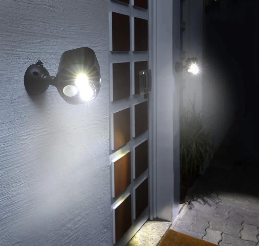 LED-veiligheidslicht met radiokoppeling, 2 stuks (Batterijen niet inbegrepen)