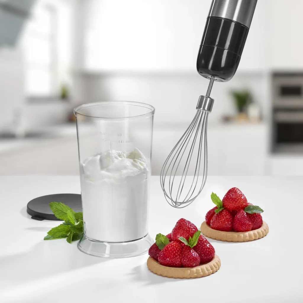 Power hand blender set 1500 watts stainless steel, including mixing bowl & whisk