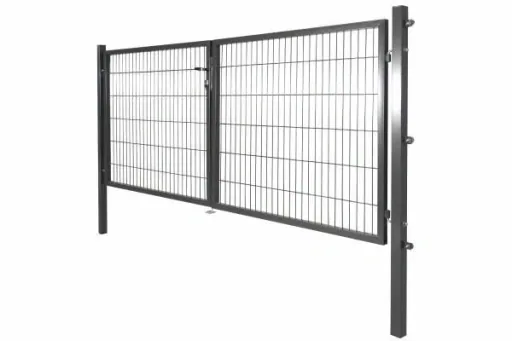 Tweevleugelig tuinhek voor standaard staafmat, 2x 150 x 100 cm