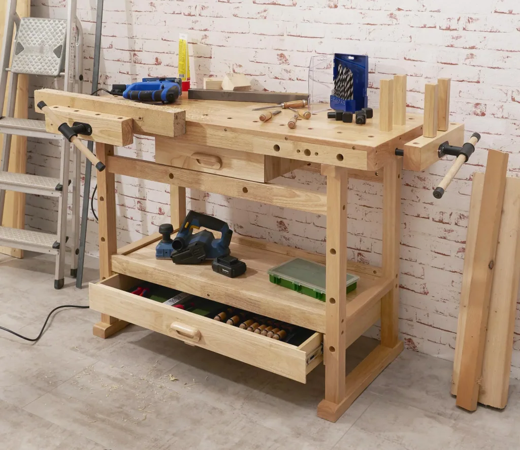 Hobelbank HB2 1220 x 510 x 840 mm (zonder extra planken en klemmen)