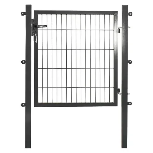 Tuinpoort voor staafmat, antraciet, enkele vleugel - 100 cm hoog - 100 cm breed