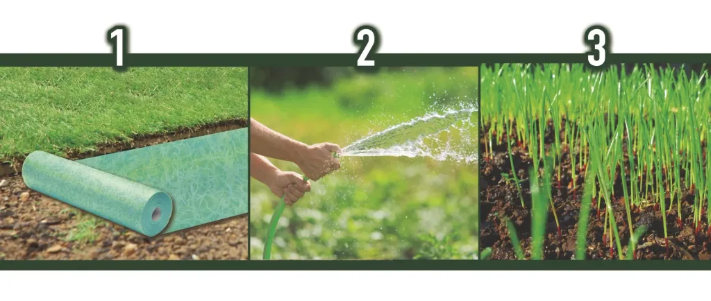 Grasmat met zaden en meststof, Grass seed Mat