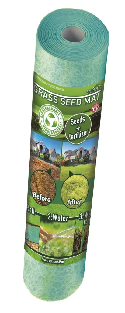 Grasmat met zaden en meststof, Grass seed Mat