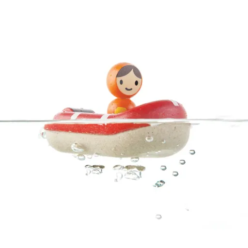 Plan Toys badkuip boot hout rood