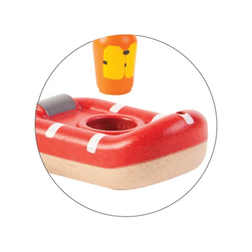 Plan Toys badkuip boot hout rood