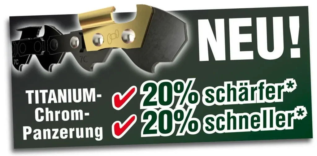 Titanium gecoate zaagketting voor 55 cm zwaard, 76 aandrijfschakels, 1,5 mm dikte, .325" steek