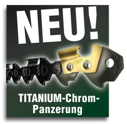 Titanium gecoate zaagketting voor 55 cm zwaard, 76 aandrijfschakels, 1,5 mm dikte, .325" steek