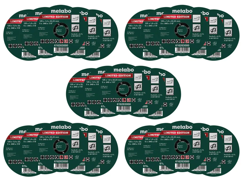 Snijschijven Inox Special Edition II, 125 mm, 25 stuks
