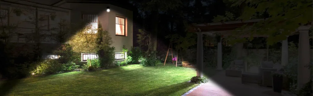 Solar outdoor light with motion detector and twilight sensor
