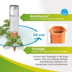 Bewateringskegels "Hydro Wine", set van 4 stuks