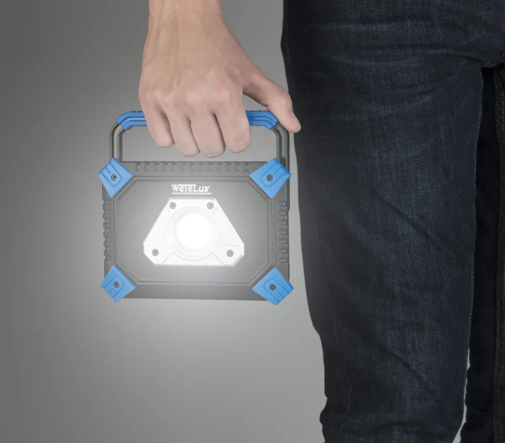 LED accu schijnwerper 20 W COB met powerbank