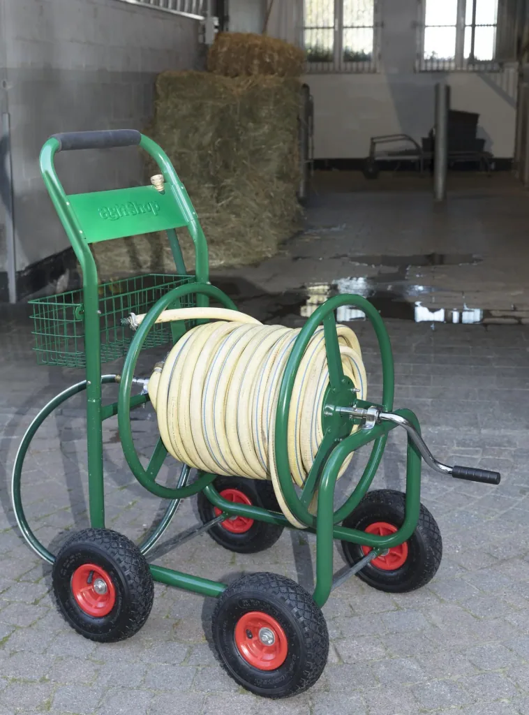 Slangenwagen, 100 m voor 3/4" slang, inclusief opbergmand