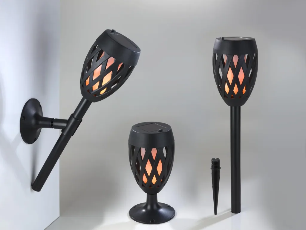 3-in-1-solarlamp met vlameffect