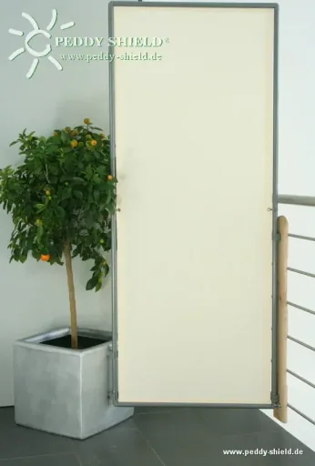 Paravent voor privacy en windbescherming, 210 x 170 cm, licht ivoor