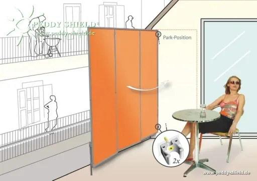 Privacy- en windscherm, terracotta, 210x170 cm