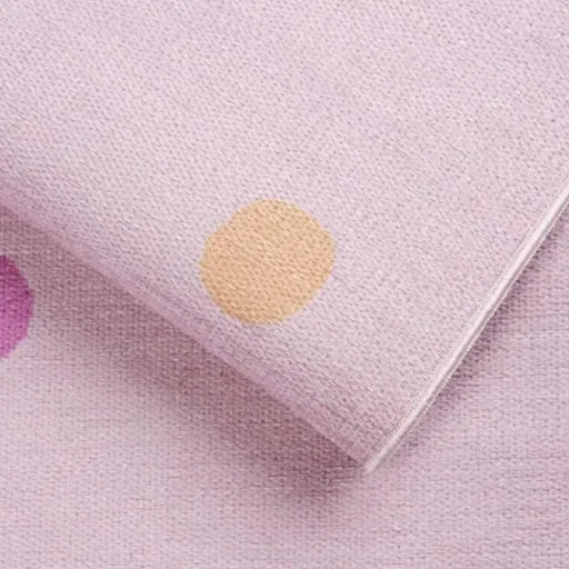 Livone kindertapijt afwasbaar roze stippen kleurrijk, Tapijtmaat: 140 x 190 cm